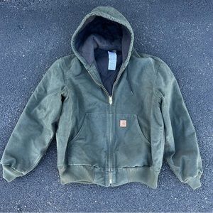 Vintage carhartt green hooded